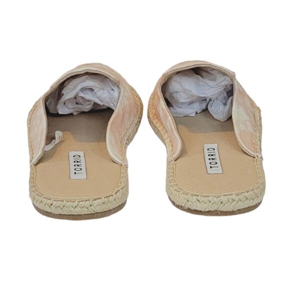 Torrid Blush Pink Tie Dye Canvas Espidrilla Mule Shoe Size 10WW - Picture 4 of 6